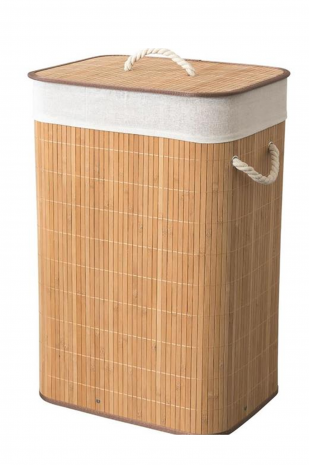 Bambu Kare Çamaşır Sepeti 40x30x60 Royaleks-MTR-2303042