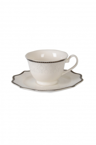 Rise Cream Porselen Çay Takımı Porselen 12 Parça Royaleks-RISE-200