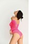 Night Light Kadın Pembe Taşlı Fantazi Body Vücut Çorabı 5540-3