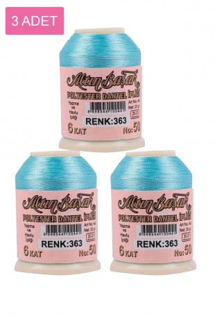 3 Adet Altınbaşak Oya ve Dantel İpi 20 gr - Royaleks - No: 363