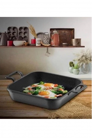 Döküm Granit Kapaksız 20 Cm Kare Sahan Royaleks-Zk973