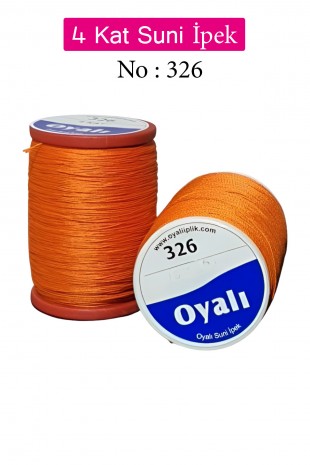 Oyalı 4 Kat Suni İpek İplik İğne Oyası Boncuk İpi Tığ Oyası No:326
