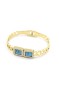 Turkuaz Taşlı Bilezik - Altın