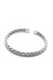 Örgü Çelik Bilezik - Gümüş