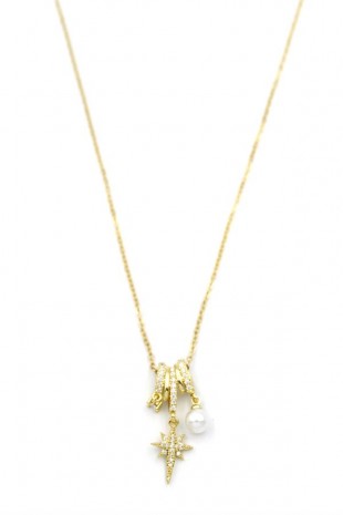 Kuzey Yıldızı Charm Kolye - 14K Altın