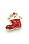 Yeni Yıl Çizme Broş - Kırmızı