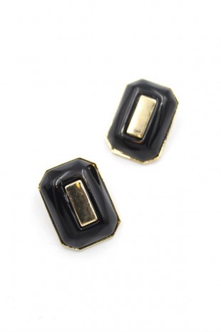 Dikdörtgen Küpe - Siyah Dikdörtgen Küpe - Siyah