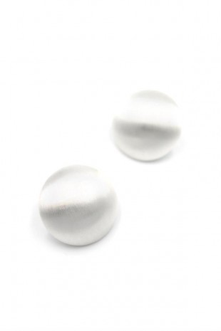 Metal Plaka Küpe - Gümüş Metal Plaka Küpe - Gümüş