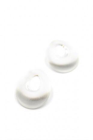 Metal Plaka Küpe - Gümüş Metal Plaka Küpe - Gümüş