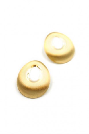 Metal Plaka Küpe - Altın Metal Plaka Küpe - Altın