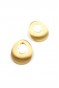 Metal Plaka Küpe - Altın