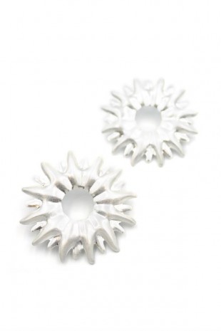 Metal Güneş Küpe - Gümüş Metal Güneş Küpe - Gümüş