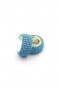 Taşlı Halka Küpe - Mavi Taşlı Halka Küpe - Mavi
