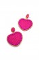 Kalp Boncuk Küpe - Pembe Kalp Boncuk Küpe - Pembe