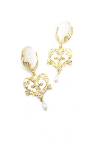 Taşlı Küpe - Altın Taşlı Küpe - Altın