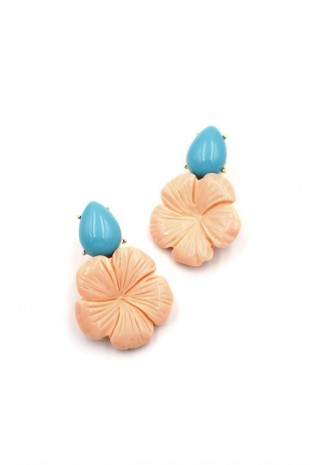 Çiçek Küpe - Somon Çiçek Küpe - Somon