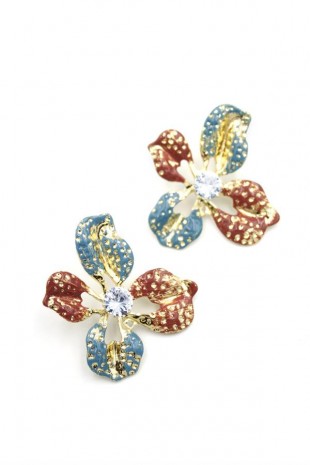 Çiçek Küpe - ÇOK RENKLİ