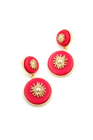 Güneş Küpe - Pembe Güneş Küpe - Pembe