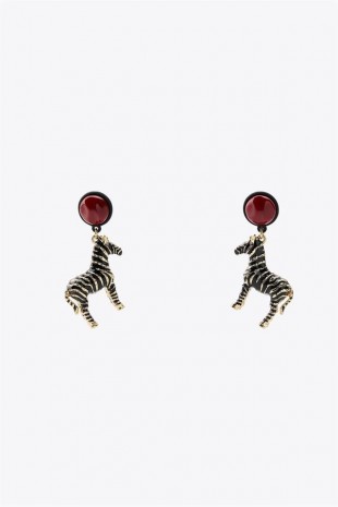 Zebra Küpe - Siyah Zebra Küpe - Siyah