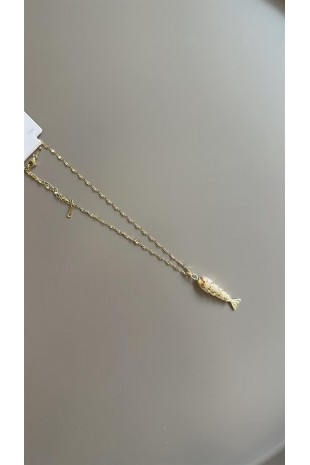 Balık Kolye - Altın Balık Kolye - Altın