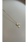 Sallantılı Peri Taşlı Kolye - Altın