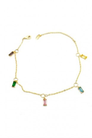 Baget Taşlı Halhal - Altın Baget Taşlı Halhal - Altın