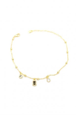 Renkli Taşlı Halhal - Siyah Renkli Taşlı Halhal - Siyah