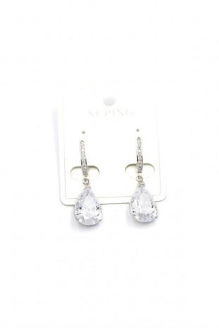 Damla Taşlı Küpe - Gümüş Damla Taşlı Küpe - Gümüş