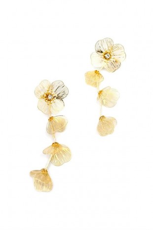 Çiçek Küpe - Altın Çiçek Küpe - Altın