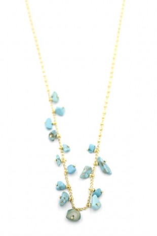 Taş Sallantılı Kolye - Altın Taş Sallantılı Kolye - Altın