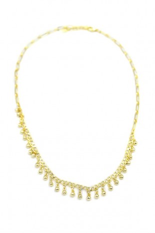 Top Sallantılı Kolye - Altın Top Sallantılı Kolye - Altın