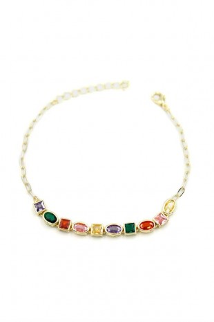 Taşlı Bileklik - Altın Taşlı Bileklik - Altın