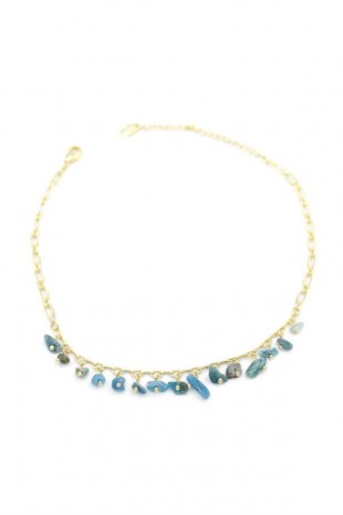 Doğal Taşlı Halhal - Altın Doğal Taşlı Halhal - Altın