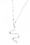 Renkli Taşlı Y Kolye - Gümüş Renkli Taşlı Y Kolye - Gümüş