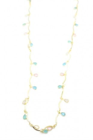 Taşlı Y Kolye - Altın Taşlı Y Kolye - Altın