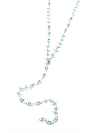 Mavi Taşlı Y Kolye - Gümüş Mavi Taşlı Y Kolye - Gümüş