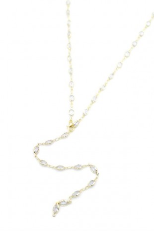 Taşlı Y Kolye - Altın Taşlı Y Kolye - Altın