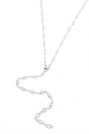 Taşlı Y Kolye - Gümüş Taşlı Y Kolye - Gümüş