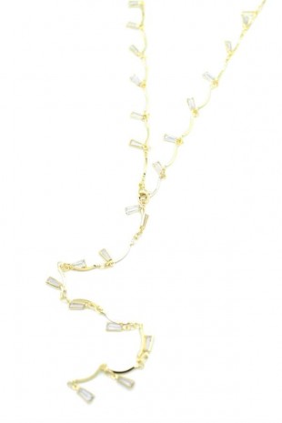 Taşlı Y Kolye - Altın Taşlı Y Kolye - Altın