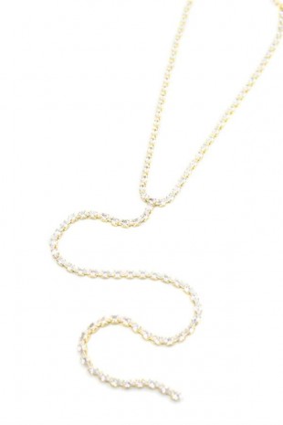 Taşlı Y Kolye - Altın