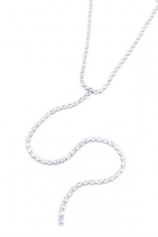 Taşlı Y Kolye - Gümüş Taşlı Y Kolye - Gümüş