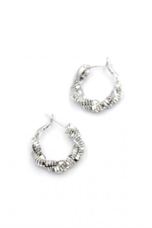 Tırtıklı Küpe - Gümüş Tırtıklı Küpe - Gümüş