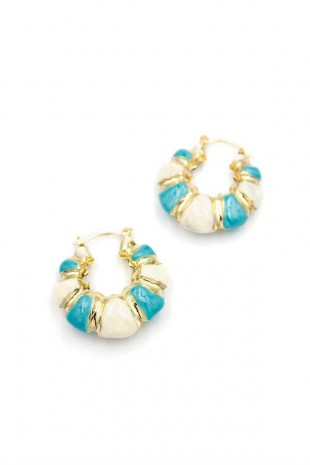 Mneli Küpe - Turkuaz Mneli Küpe - Turkuaz