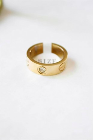 6'lı Crt Model Kalın Taşlı Alyans Yüzük - Altın 6'lı Crt Model Kalın Taşlı Alyans Yüzük - Altın