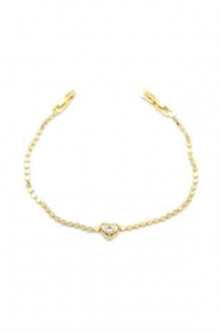 Kalp Bileklik - Altın Kalp Bileklik - Altın