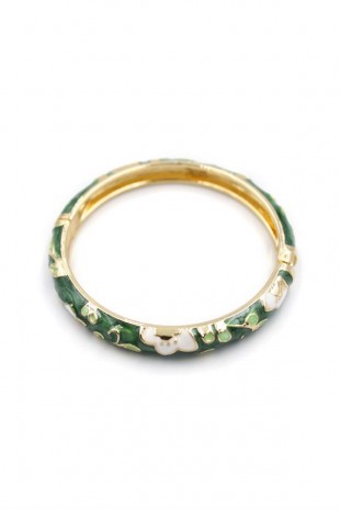 Mineli Çiçekli Bilezik - Yeşil Mineli Çiçekli Bilezik - Yeşil