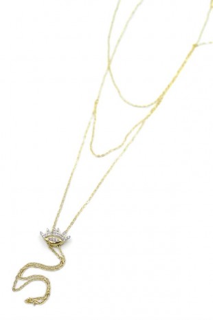 Göz Kolye - Altın Göz Kolye - Altın