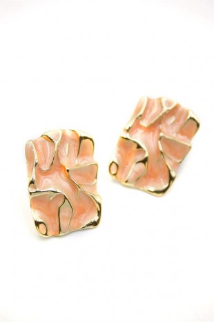 Mineli Küpe - Pembe Mineli Küpe - Pembe