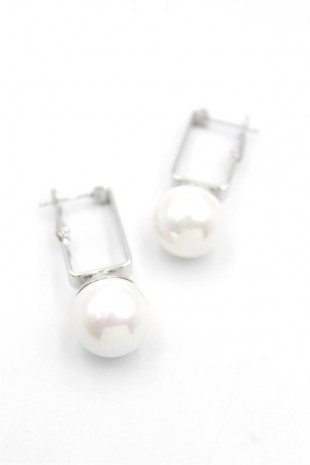 İncili Küpe - Beyaz İncili Küpe - Beyaz