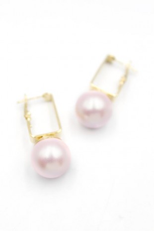 İncili Küpe - Pembe İncili Küpe - Pembe